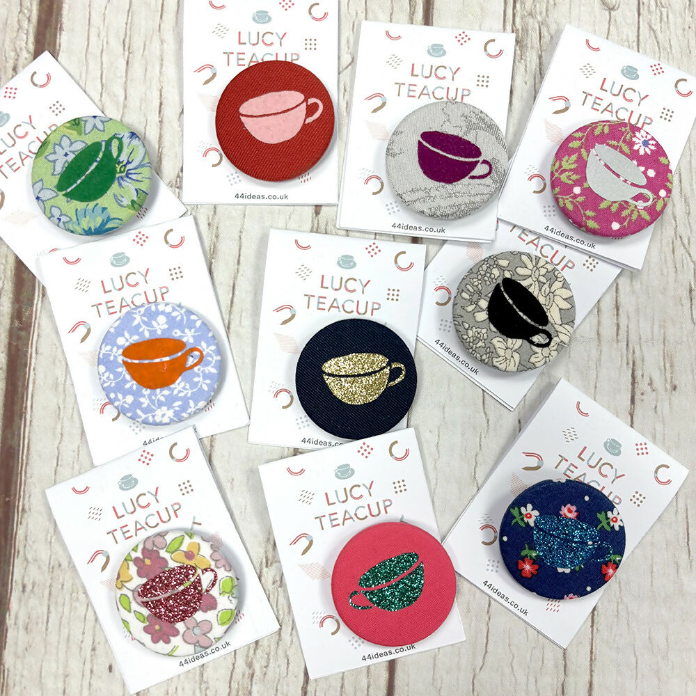 Fabric Teacup Badges