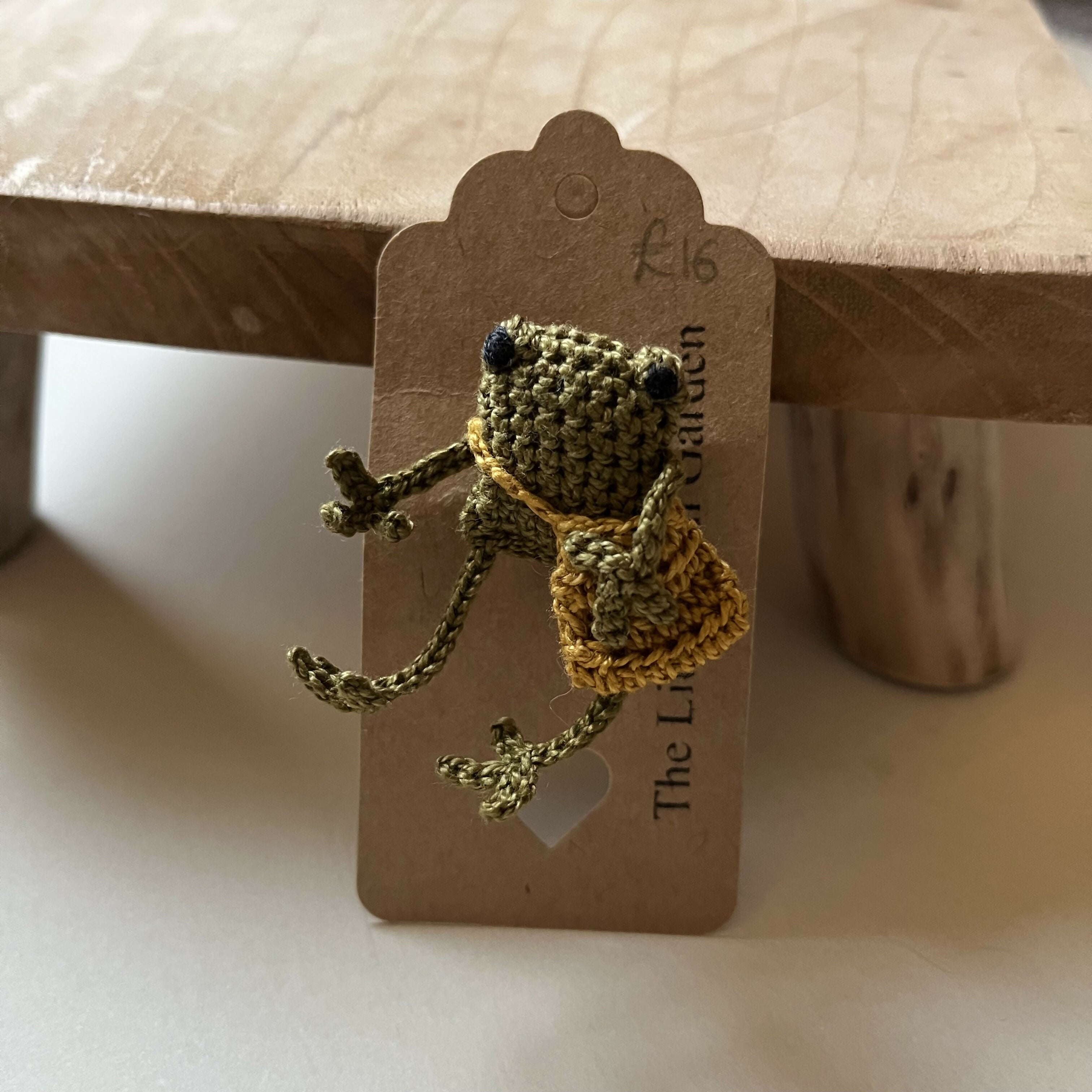 Frog Brooch with Bag