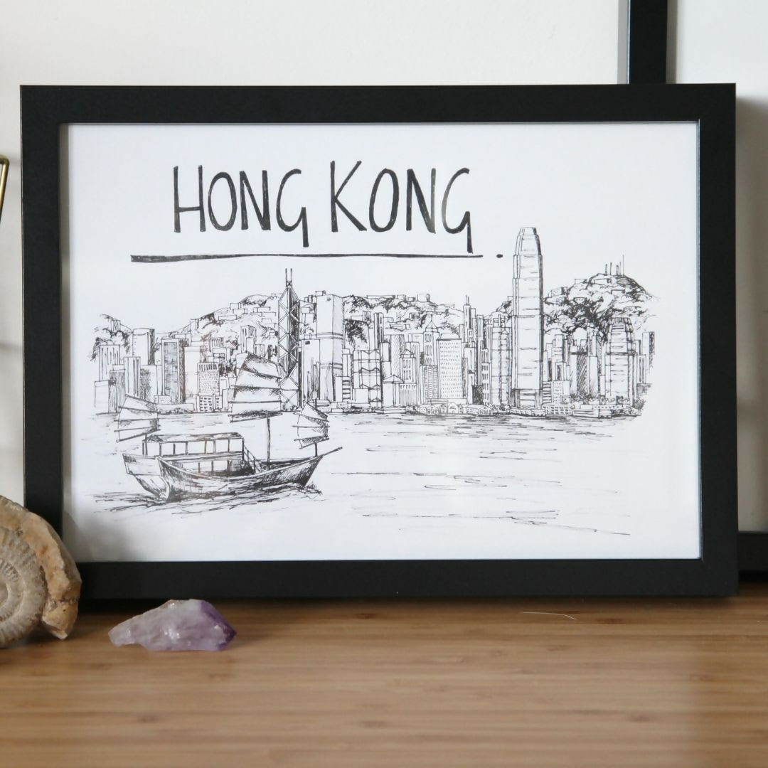 Hong Kong Skyline Art Print
