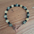 Pure Copper Toggle Bracelet with Dalmatian Jasper, Faceted Onyx and Lemon Agate