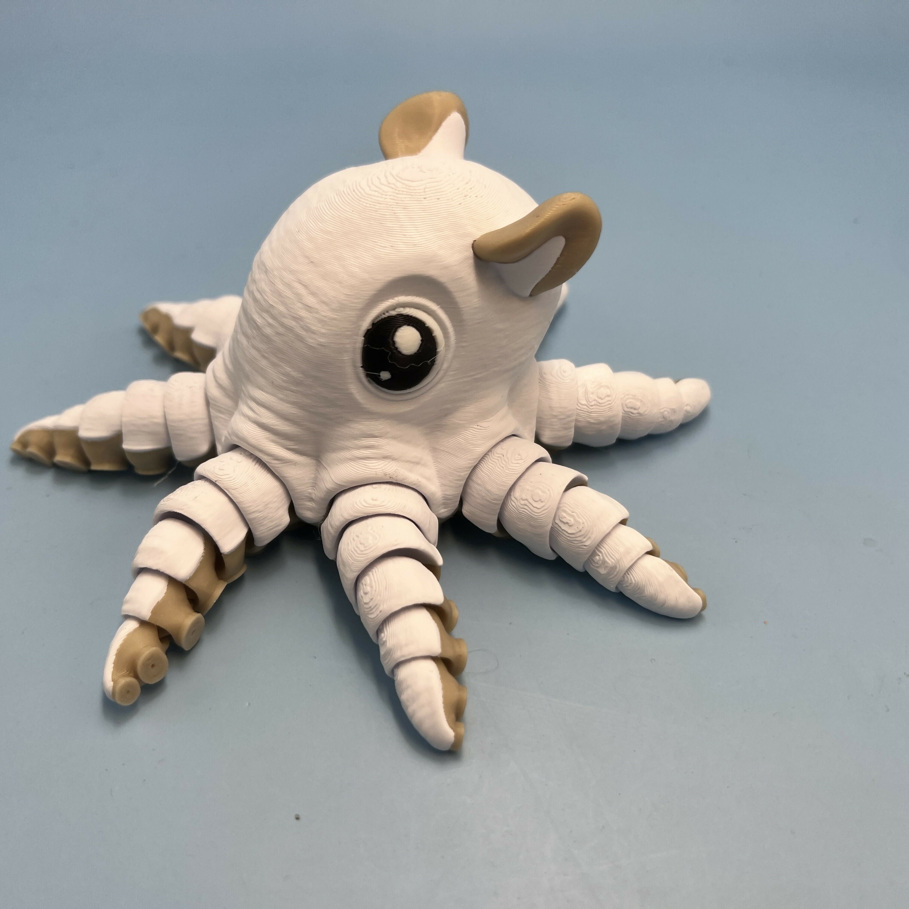 3D Printed LARGE: Articulated Sensory Fidget Animals friends Flapjack (Orange) (Teal/pink/yellow) & (White) 18cm