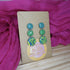 Green Swirly Dangly Earrings