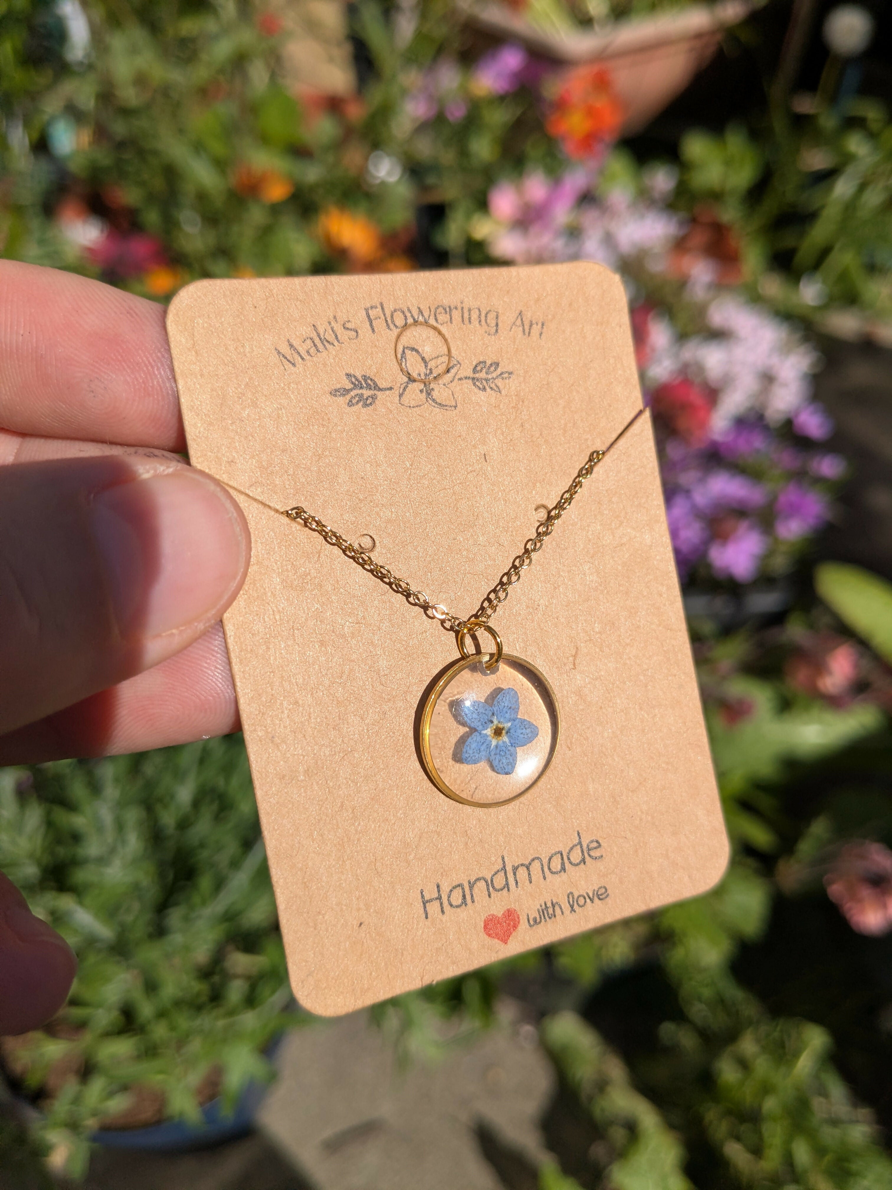 FORGET ME NOT GOLD NECKLACE