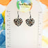 Handmade Leopard Print Hearts Resin Earrings