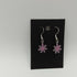 Pink Daisy Enamel Drop Earrings