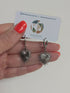 Ornate Heart Silver Plated Earrings on a Lever Back Huggie