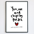 You, Me and Chips by The Sea Print