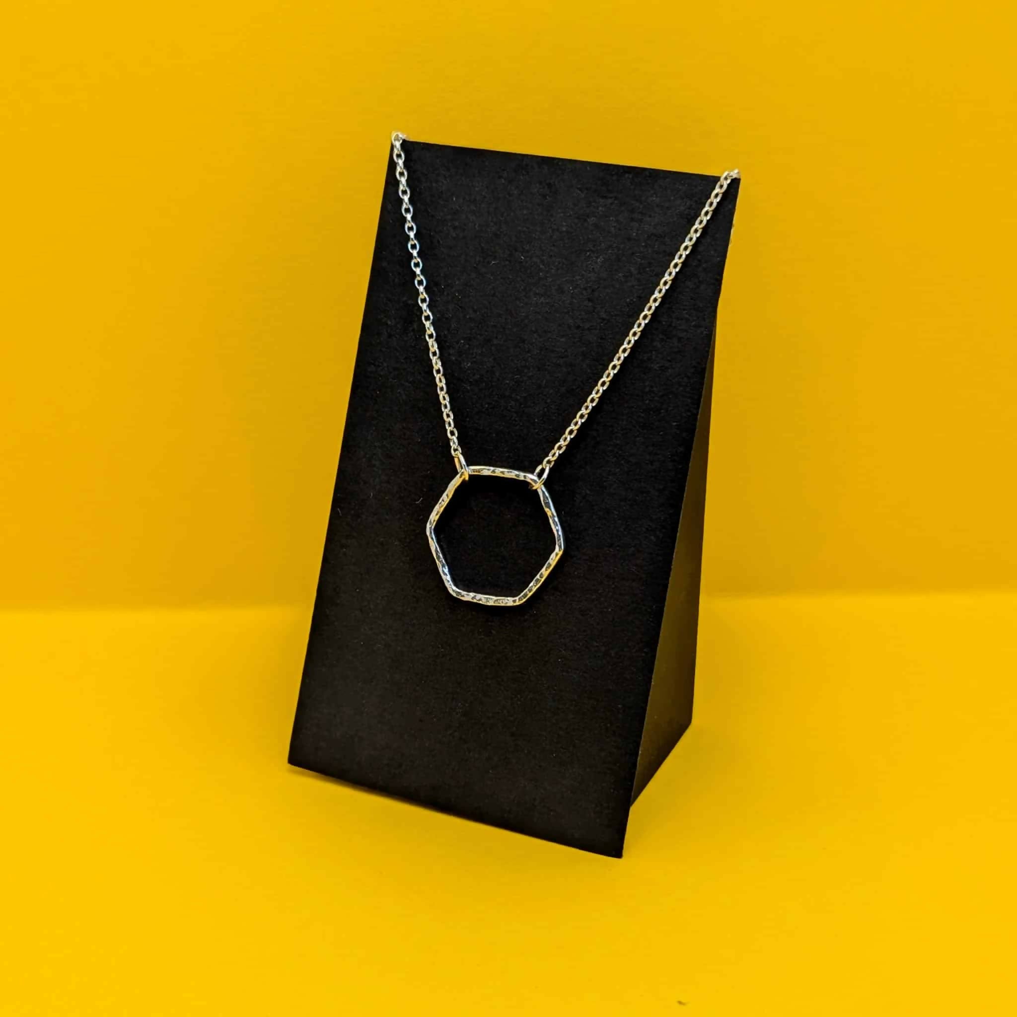 “Hexa” Sterling Silver Hexagon Pendant