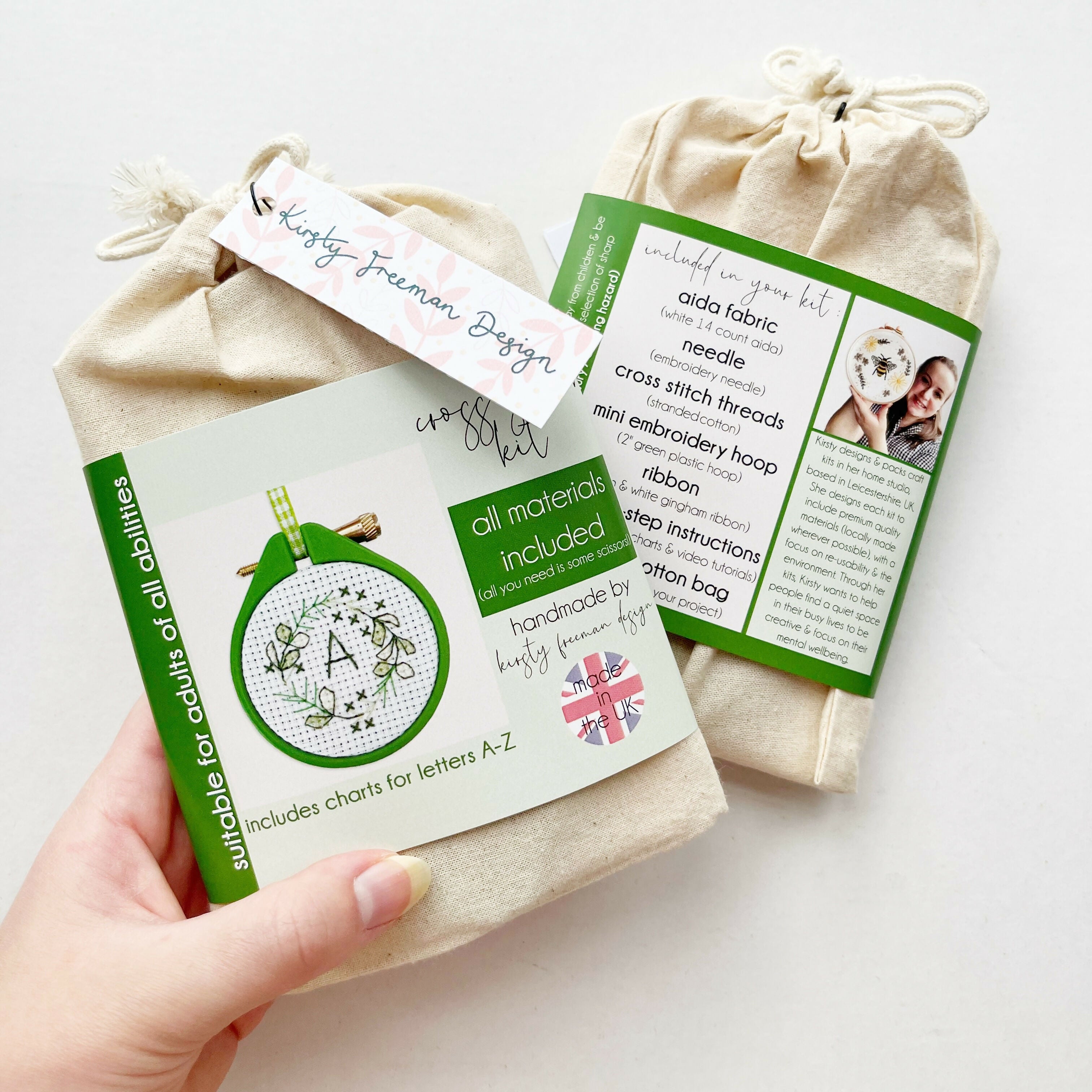Personalised Letter Wreath Cross Stitch Kit