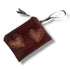 Brown Love Hearts Velvet Zip-Up Pouch