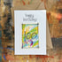 Abstract Sparkle 100th Birthday Card in Blue