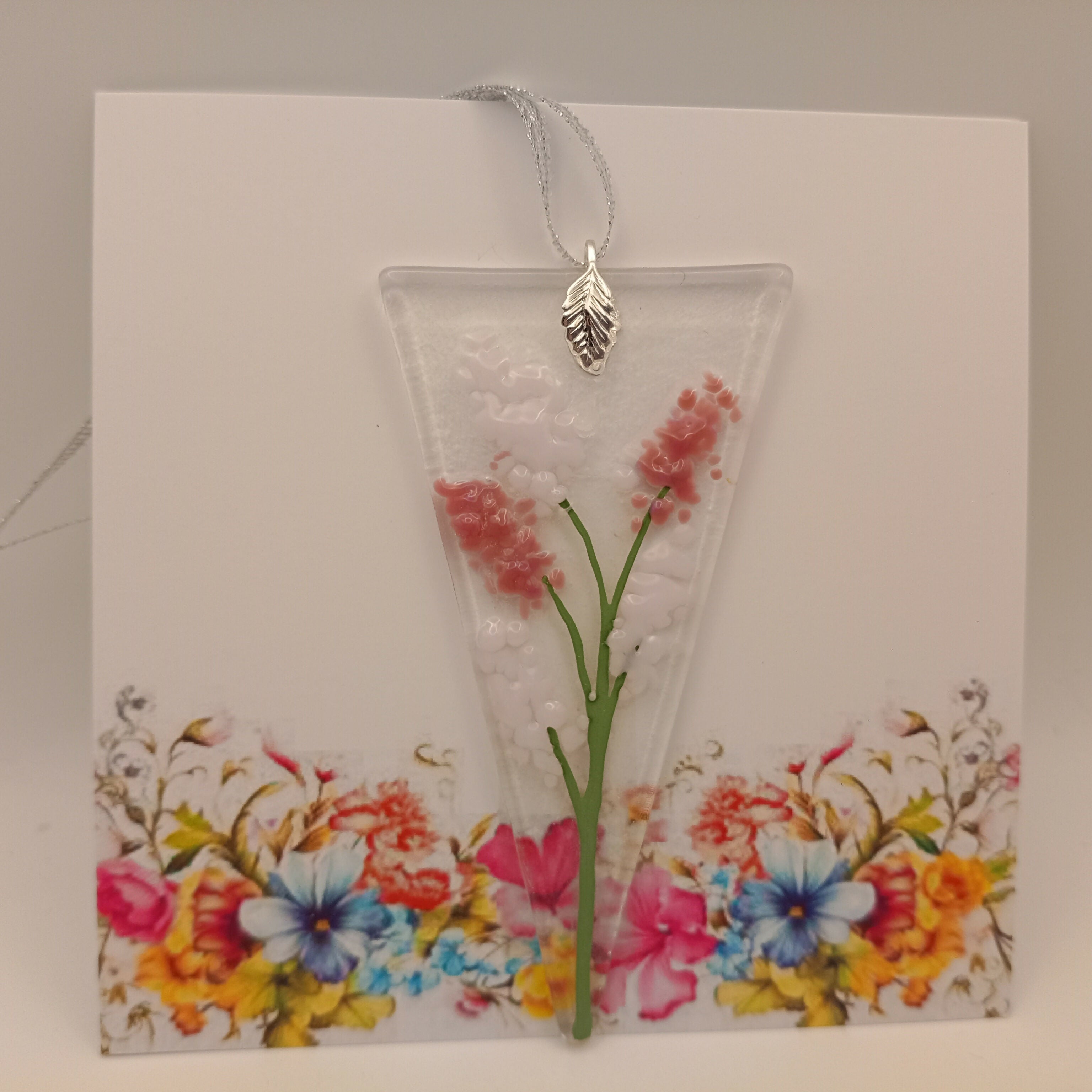 Fused Glass Flower Card