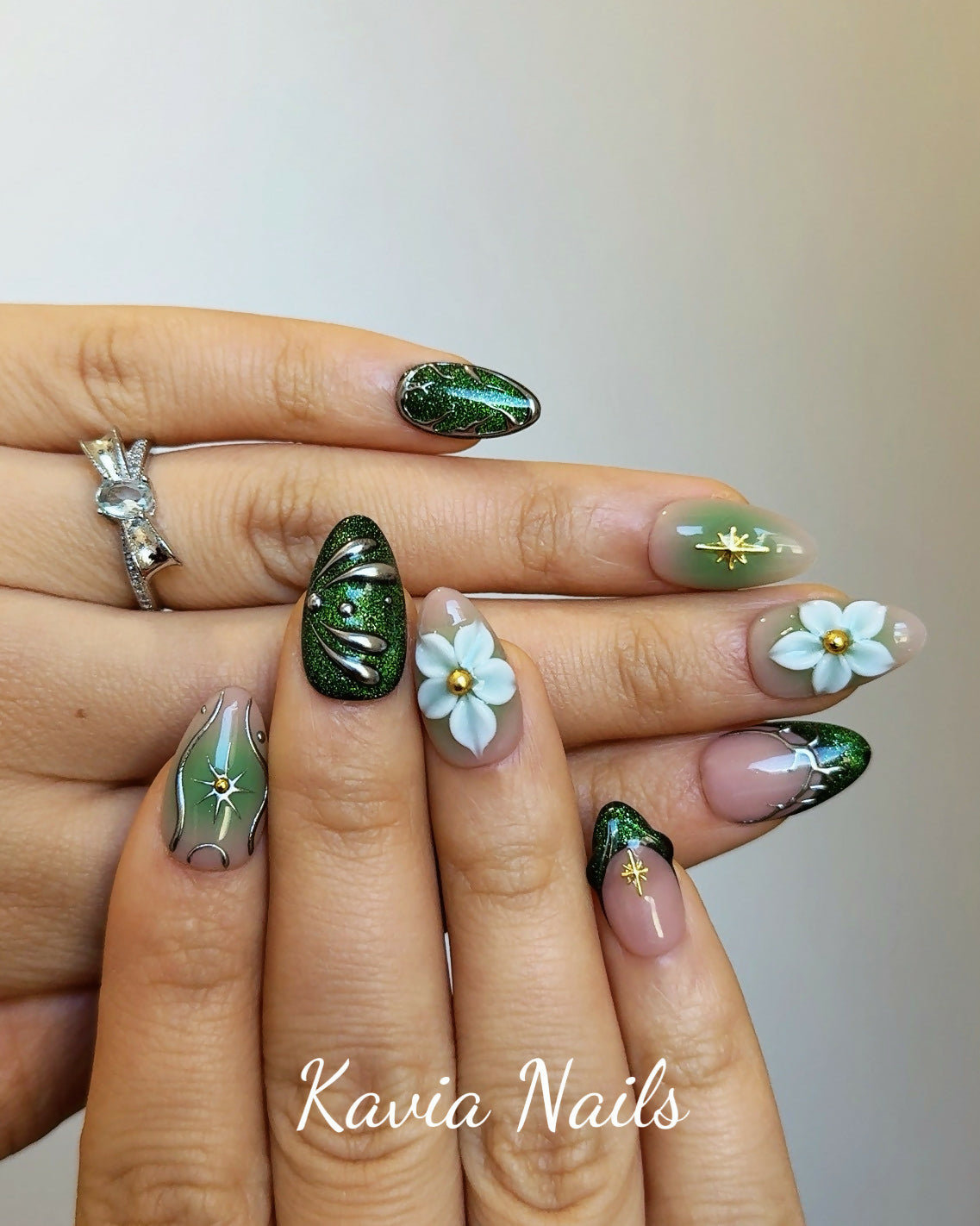 Green Fairy - Handmade Press-on Nails