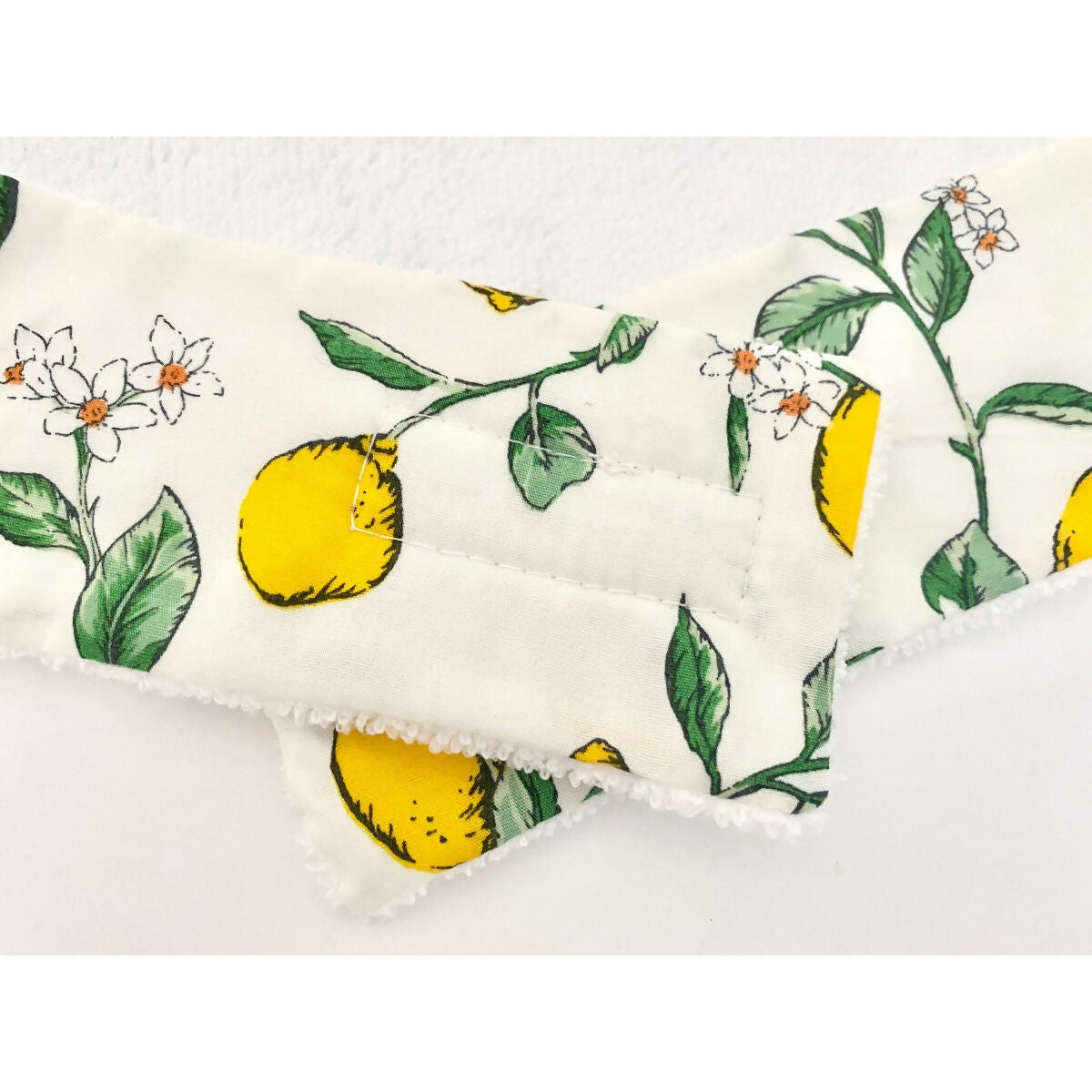 Cream Lemon Makeup Spa Headband with Adjustable Velcro Strap