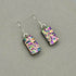 Pink Rainbow Raindrop Dichroic Glass Necklace and Earrings Set - Sterling Silver, Handmade by Jade Tapson Glass