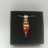 Black, Red and Gold Dichroic Glass Pendant