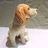 Ceramic Cocker Spaniel sculpture, Golden and white