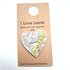Heart Shaped Meanwood Leeds Map Magnet