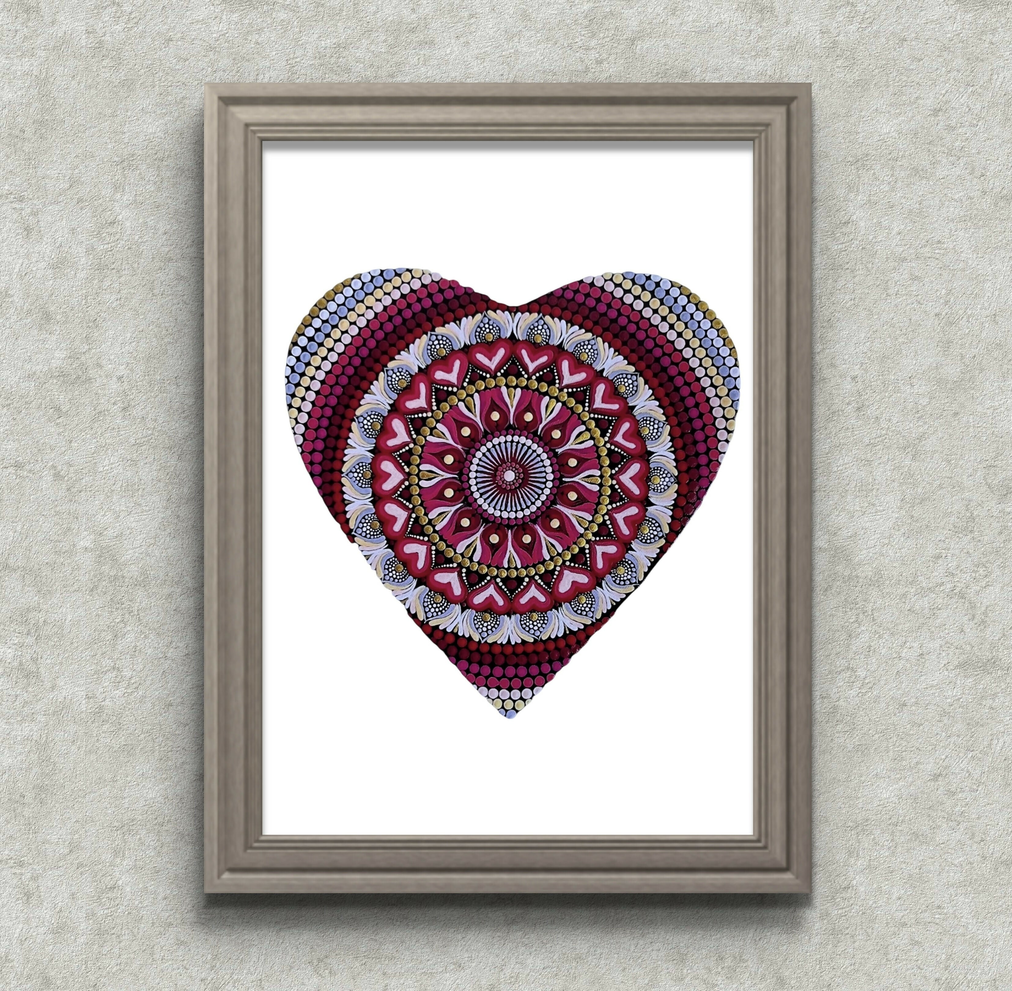 A4 Print - Heart Mandala