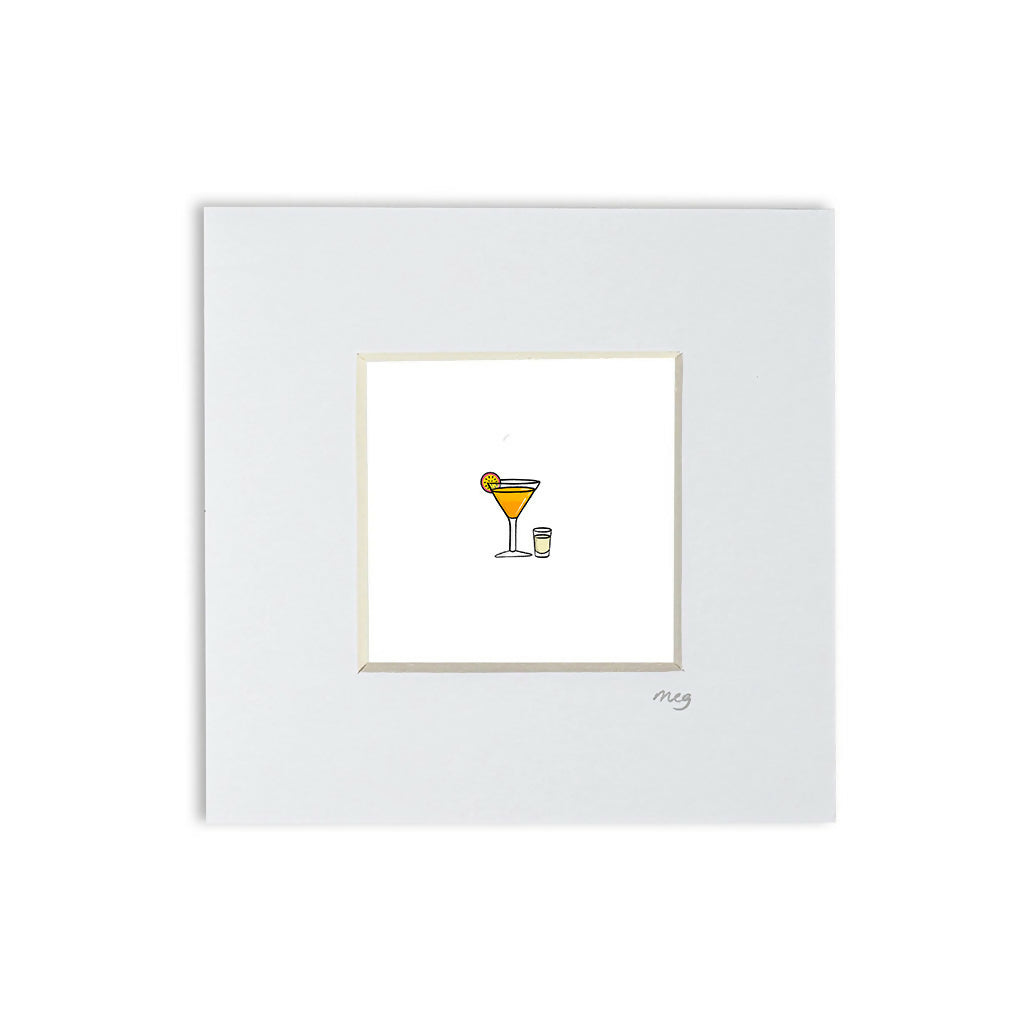 Pornstar Martini 4x4" Mounted Mini Print