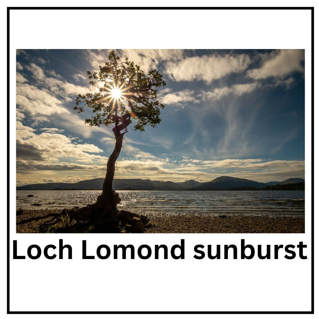 Loch Lomond Sunburst - Print in 40cm x 30cm Mount