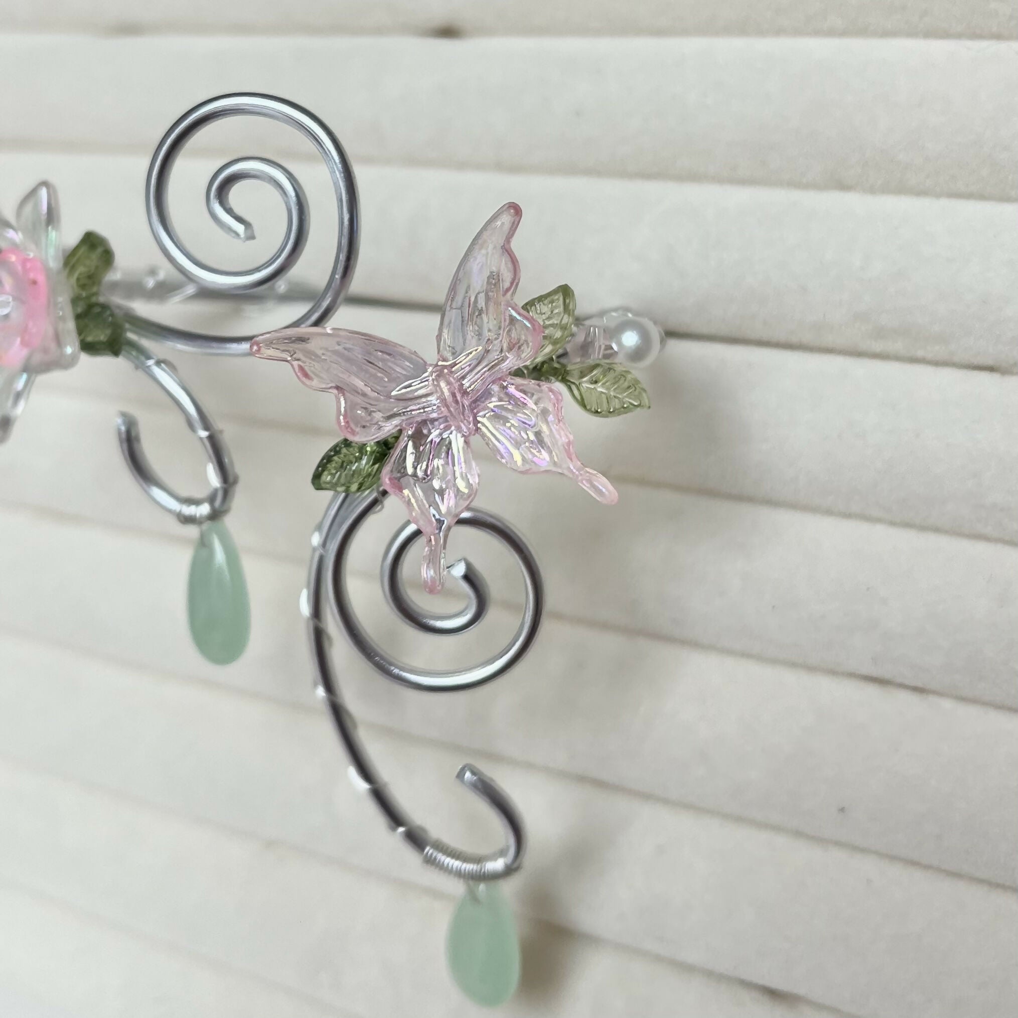 Fairy Garden Wrist Cuff In Silver