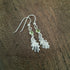 Handmade Silver Oak Leaf Earrings With Peridot Stones