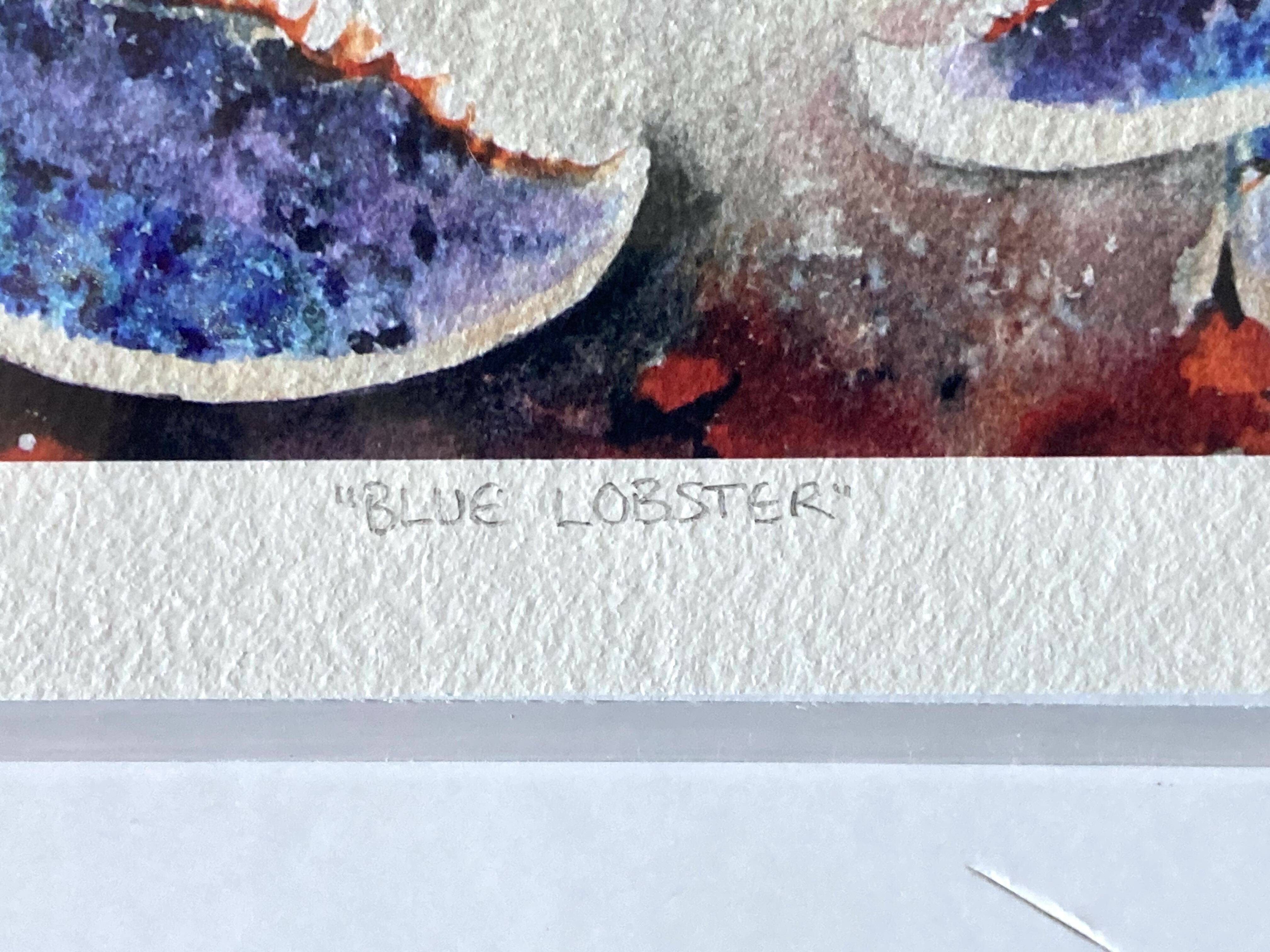 Blue Lobster Print