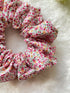 Red Ditsy floral Scrunchies