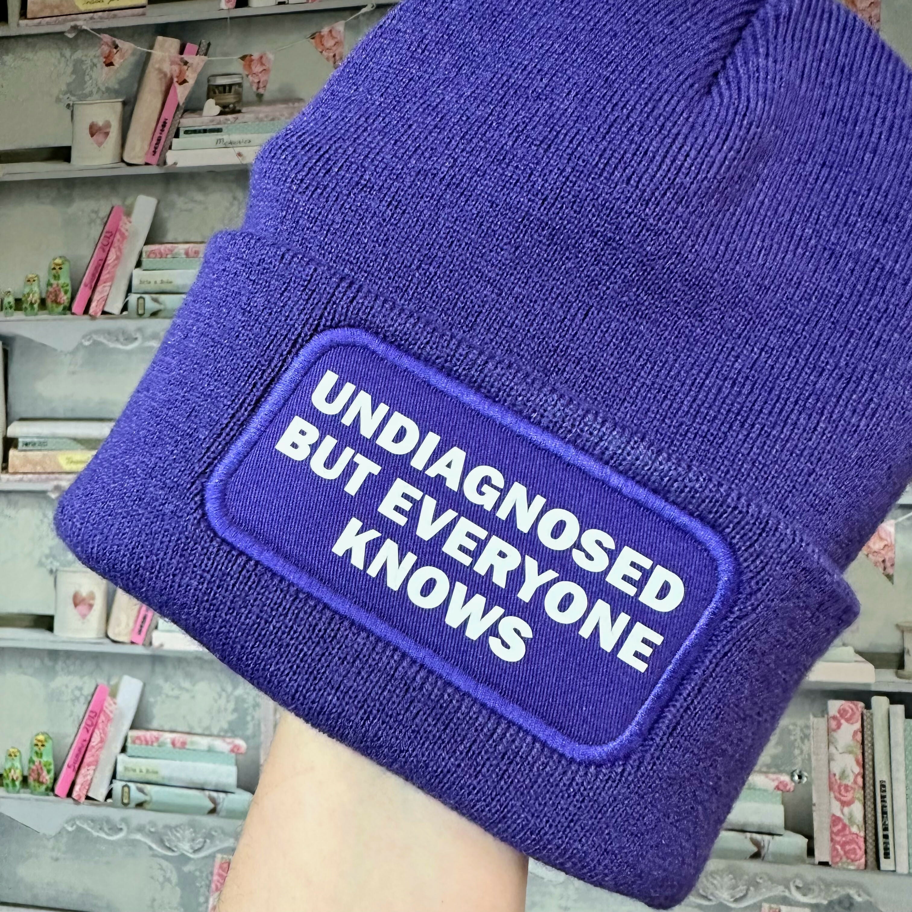 Undiagnosed Cuffed Rectangular Patch Beanie Hat