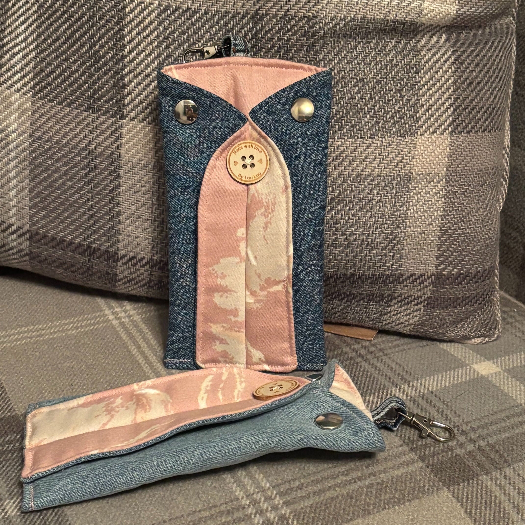 Unique Handcrafted Denim Glasses Or Phone Case