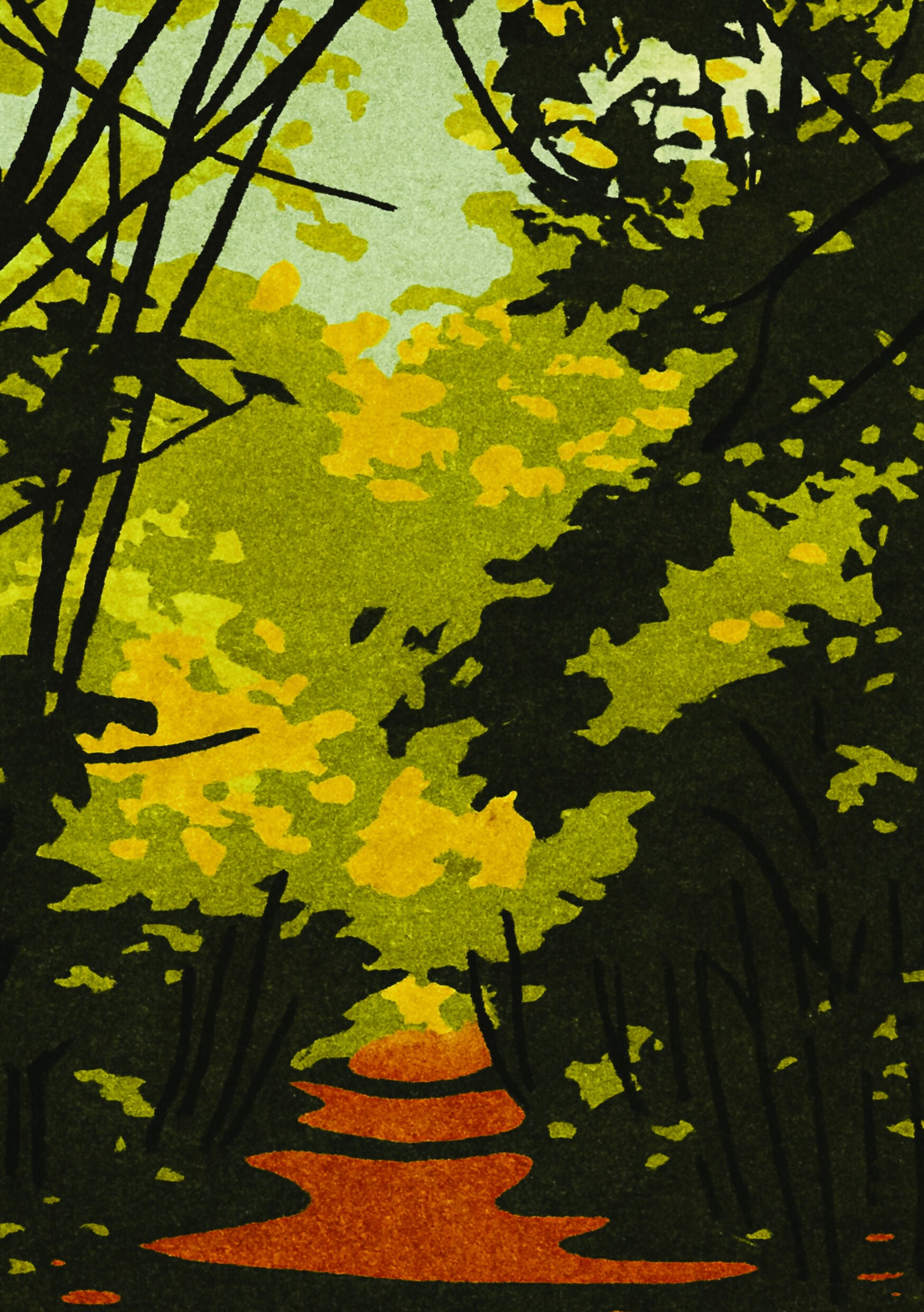 Autumn Woodland Path II Card