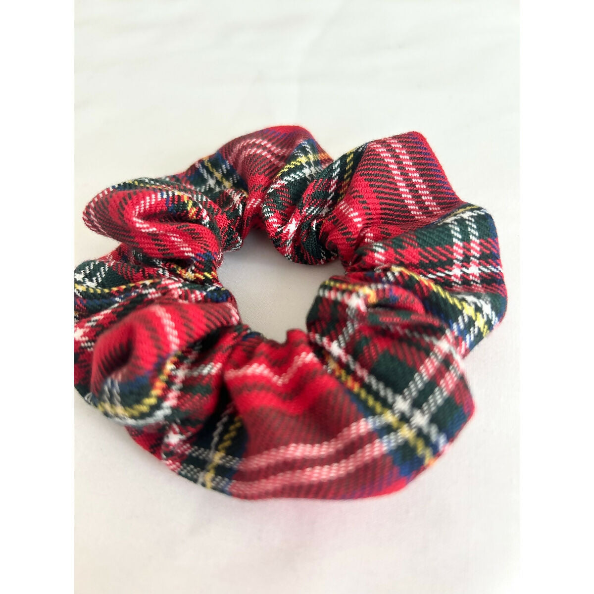 Red Tartan Hair Scrunchie