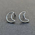 ‘Luna’ Sterling Silver Open Moon Stud Earring