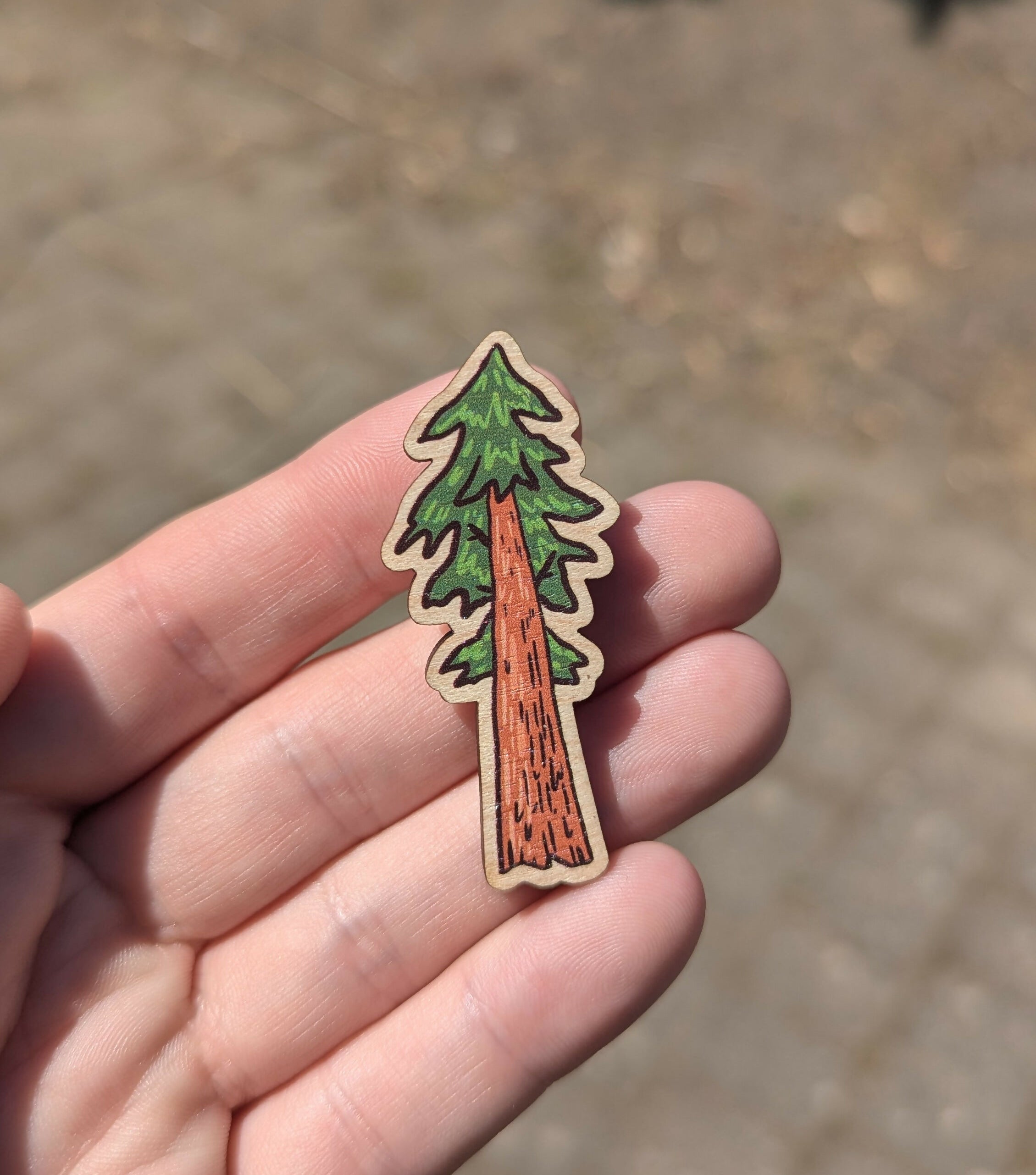 Giant Redwoods Wooden Pin