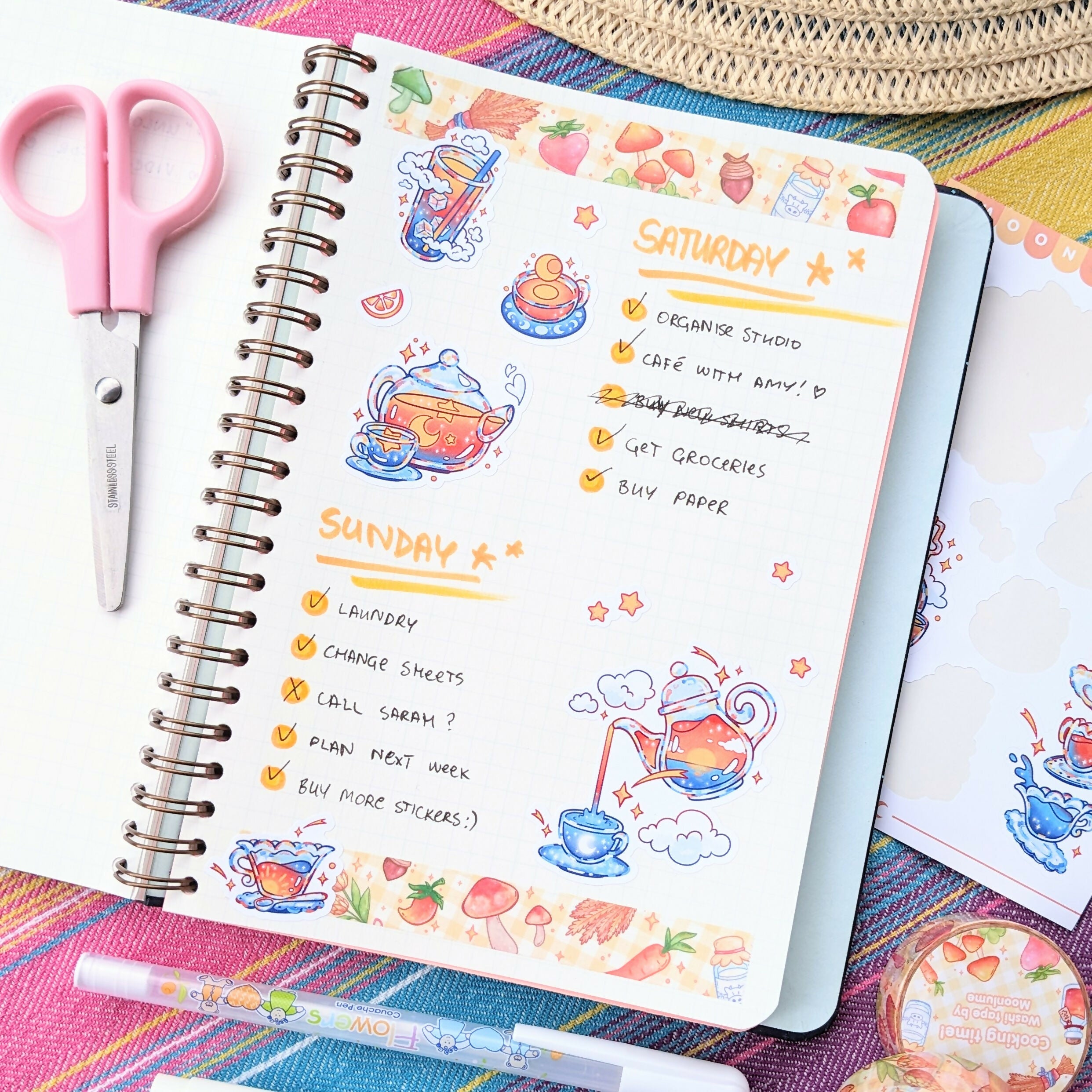 Vinyl Sticker Sheet - Sunset Tea