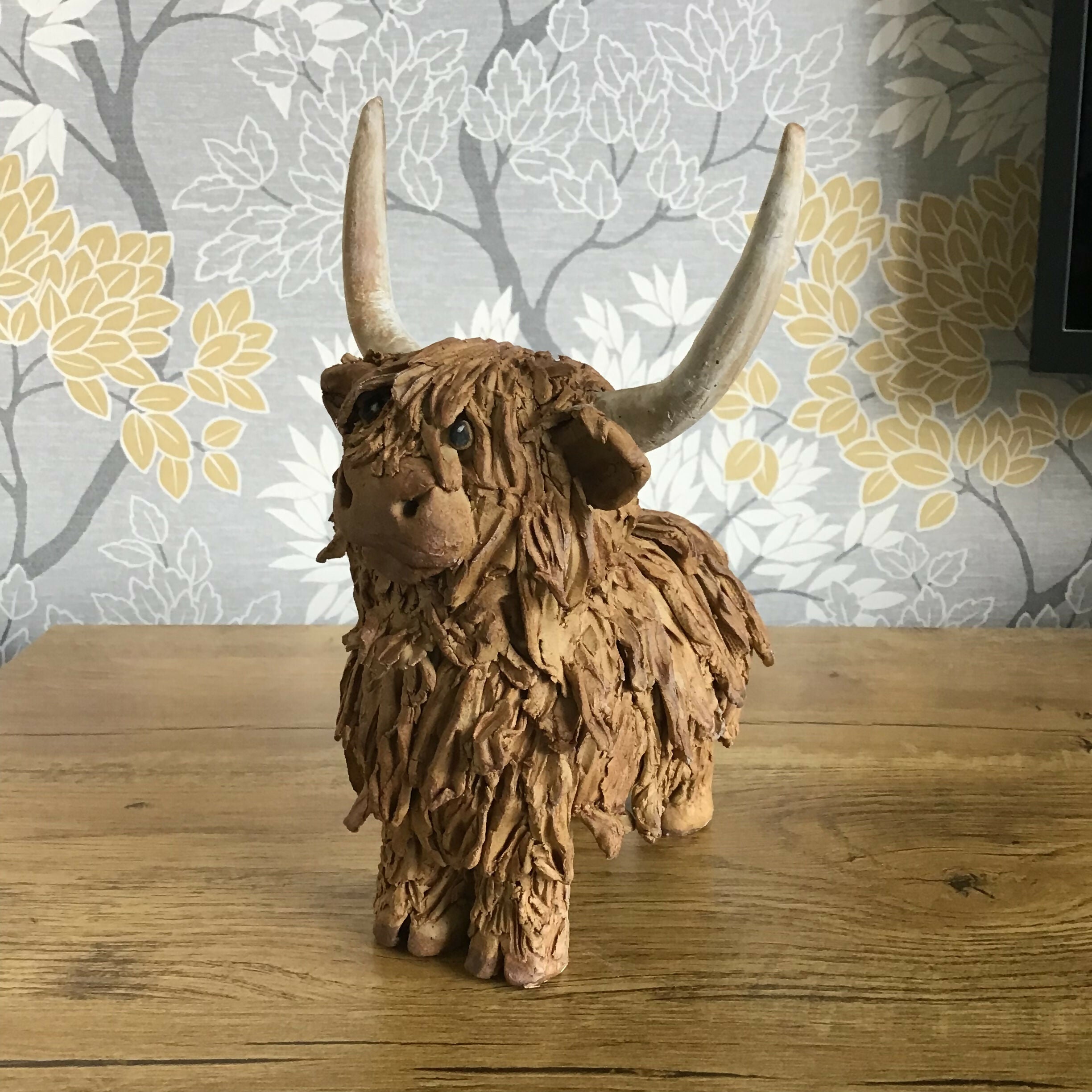 Highland cow sculpture