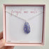 Pressed Forget Me Not 3D Chucky Teardrop Necklace Silver Plated