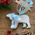 Polar Bear Decoration With Blue And White Scarf