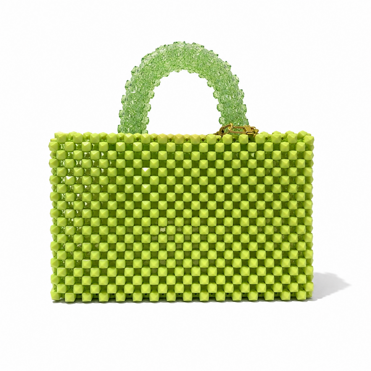 EMERALD BLOSSOM Beaded Handbag