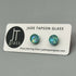 Pastel Dichroic Fused Glass Sterling Silver Stud Earrings - Handmade by Jade Tapson Glass.