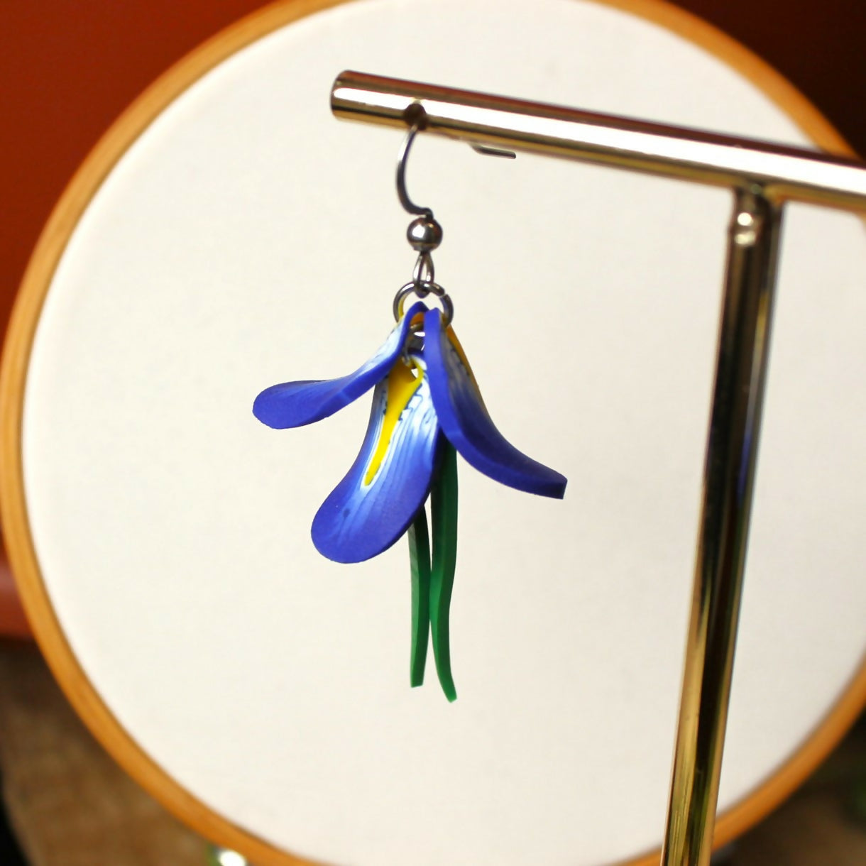 Iris Harmony Clay Dangle Earrings