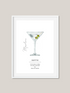 Martini Recipe Cocktail Art Print