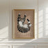 Tabby Cat Beige Art Print A4