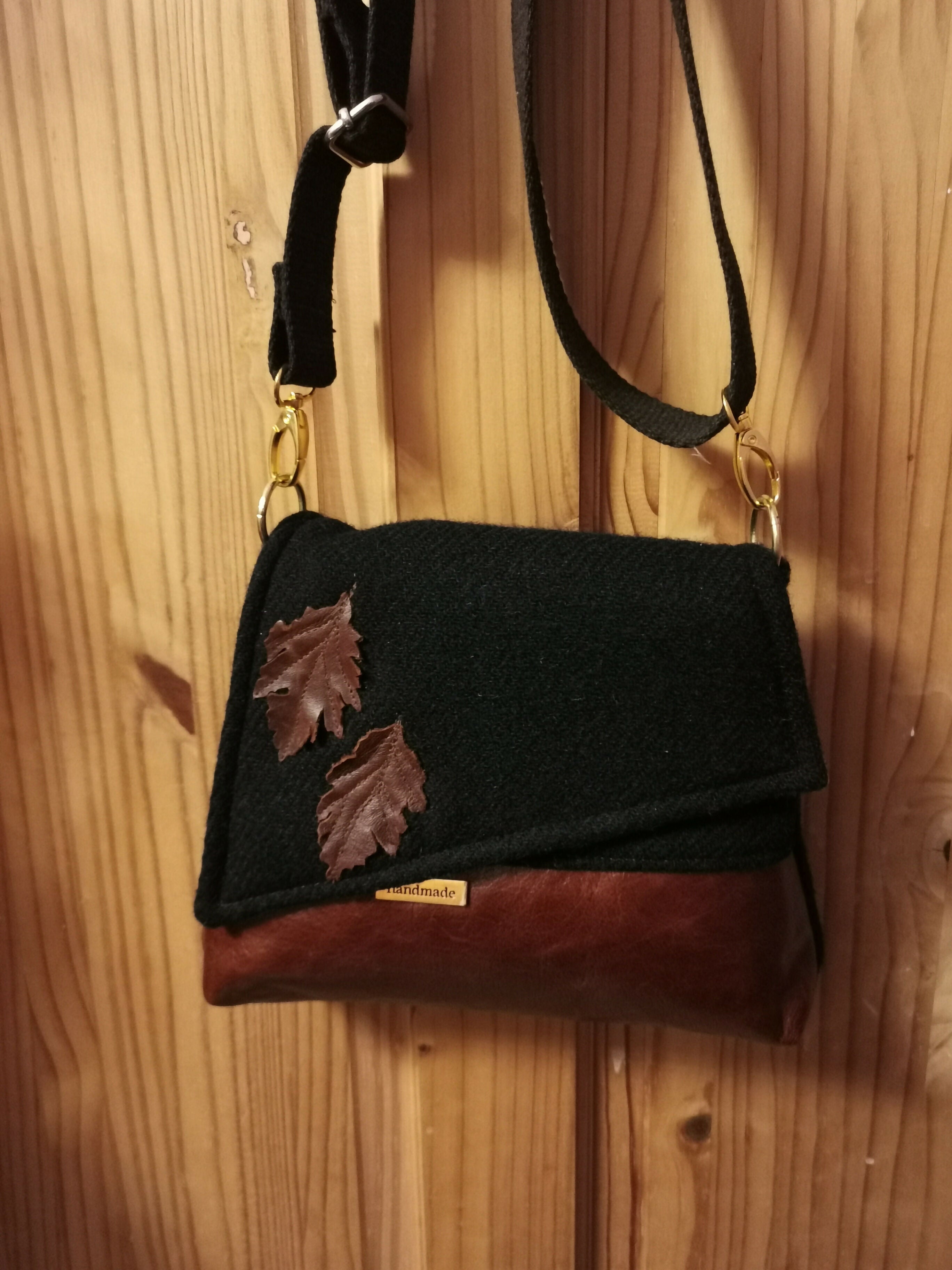 Handmade Harris Tweed and Leather Small Bag