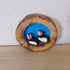 Wood Slice Two Puffins