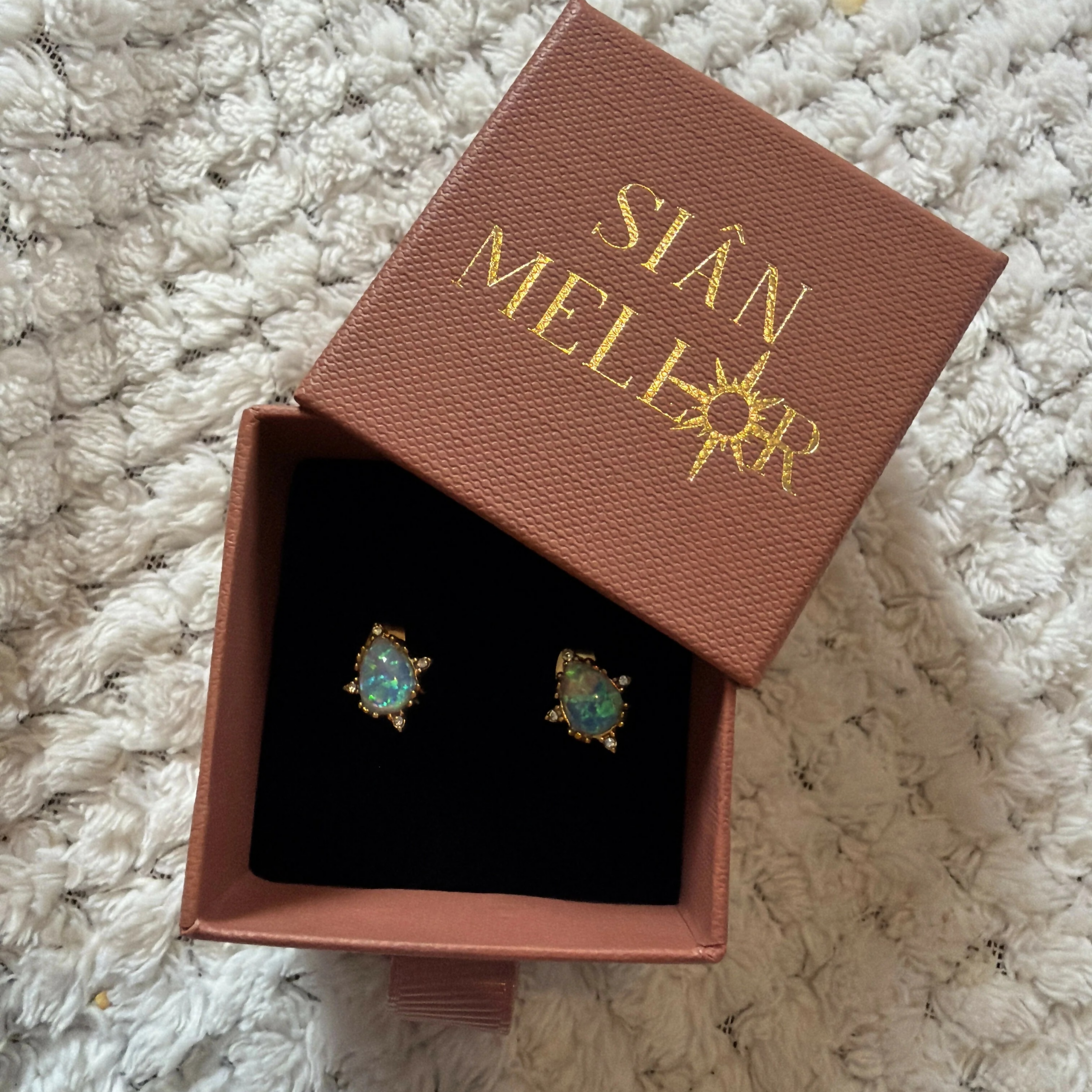 Moon Light Teardrop Studs