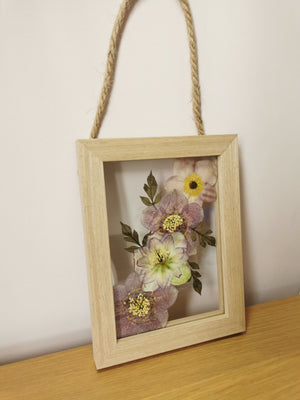 Pressed flower hanging frame