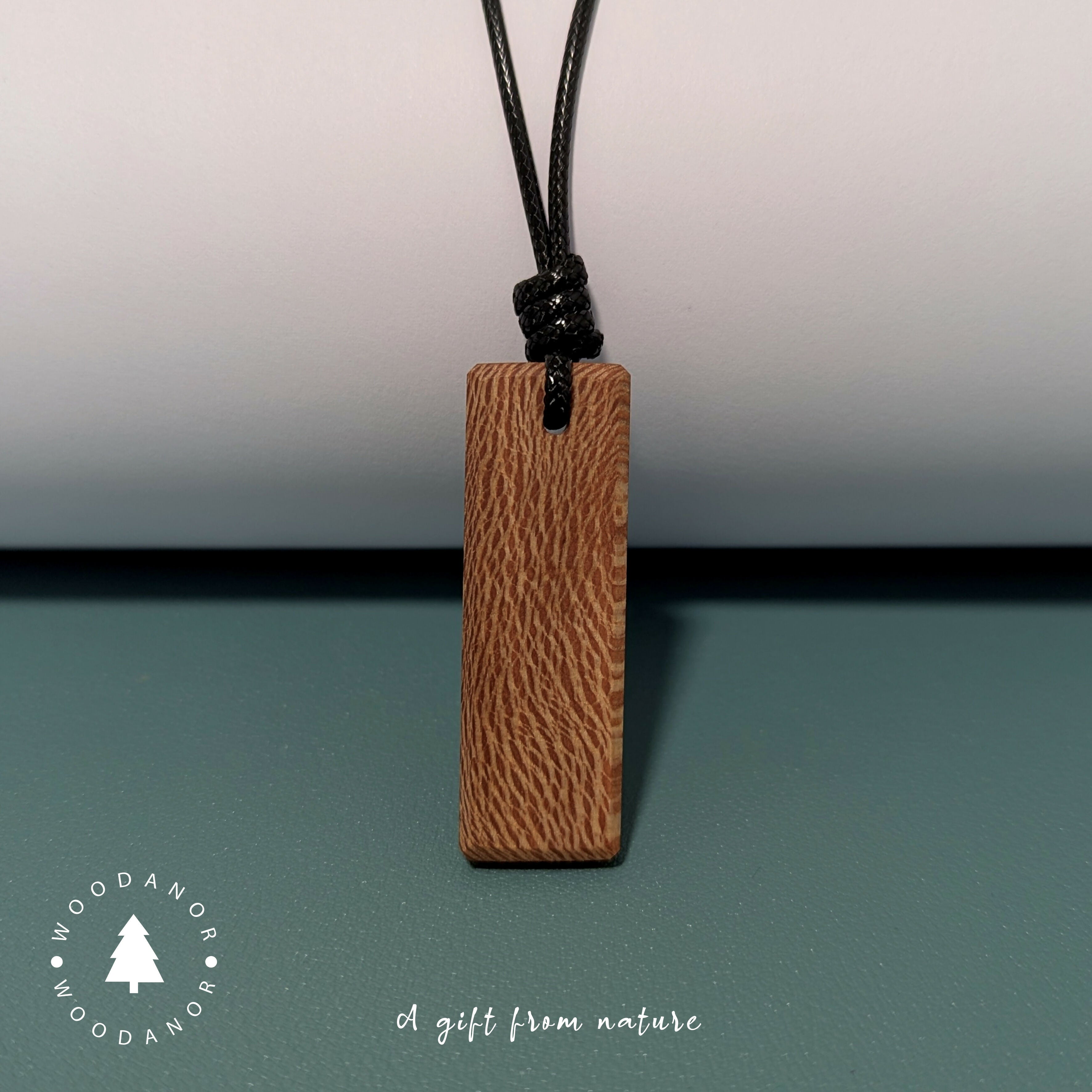 Natural Grain Wood Pendant