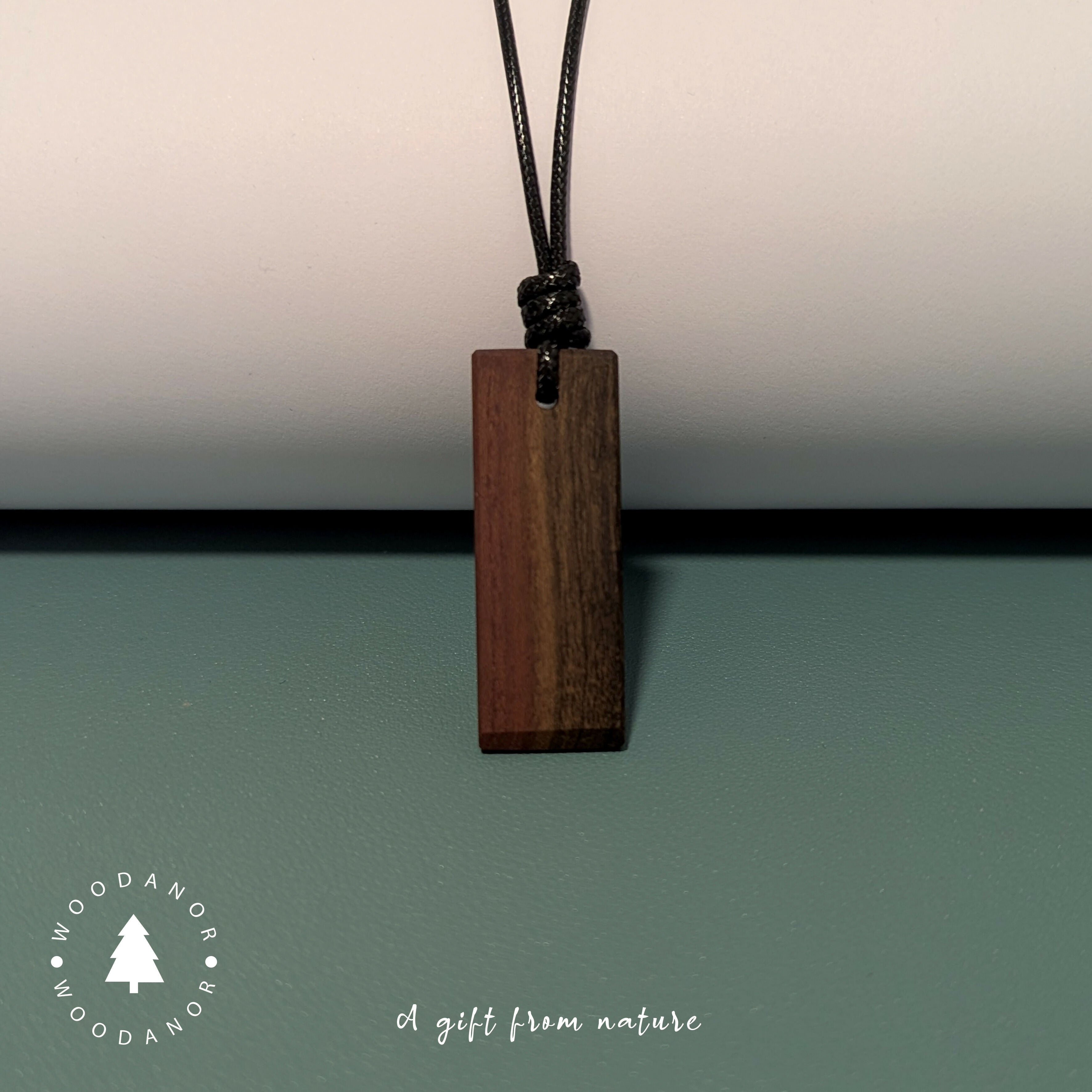 Minimalist Solid Wood Rectangle Pendant